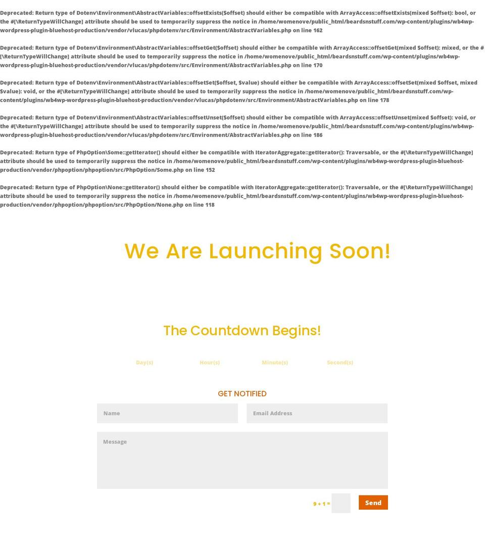 beardsnstuff.com — Shopify storefront screenshot