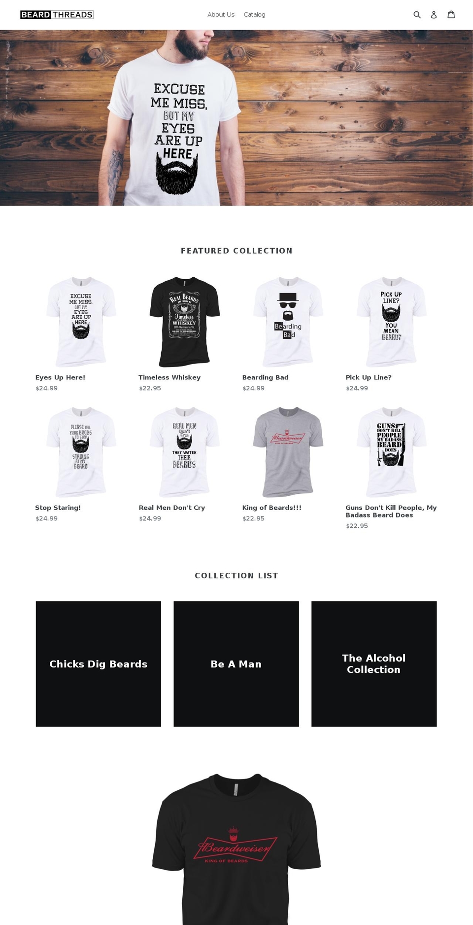 beardthreads.com shopify website screenshot