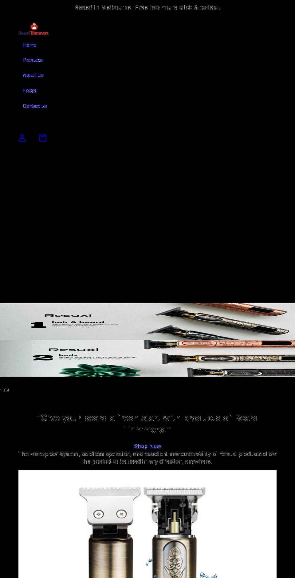 beardtrimmers.com.au shopify website screenshot