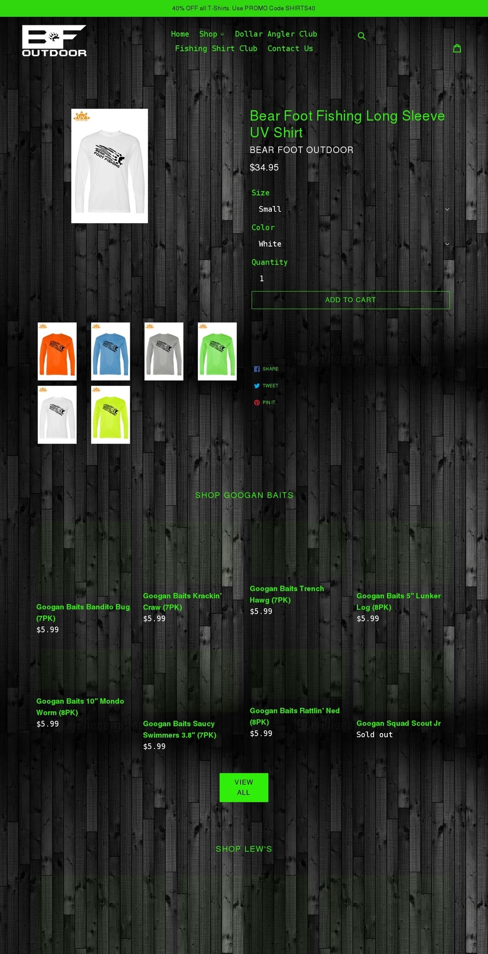 bearfootoutdoor.com shopify website screenshot