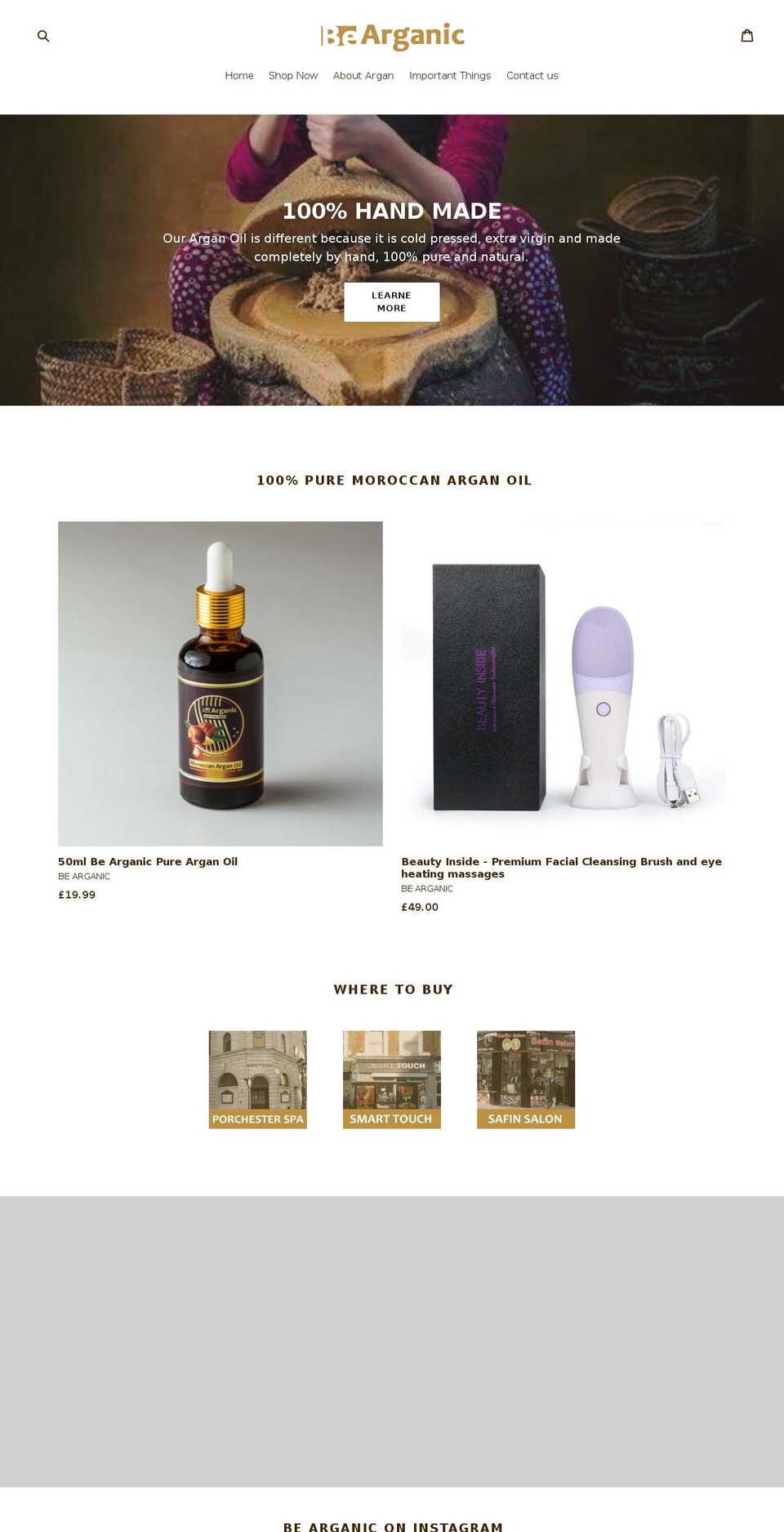 bearganic.com — Shopify storefront screenshot