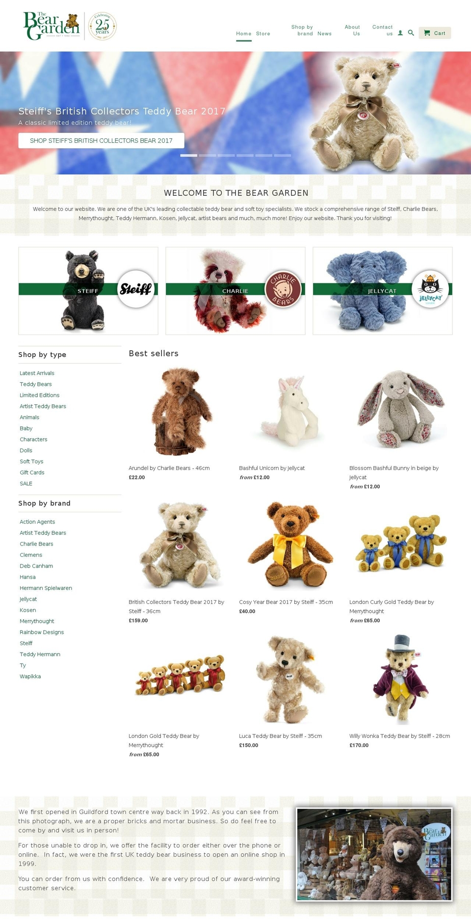 beargarden.co.uk shopify website screenshot