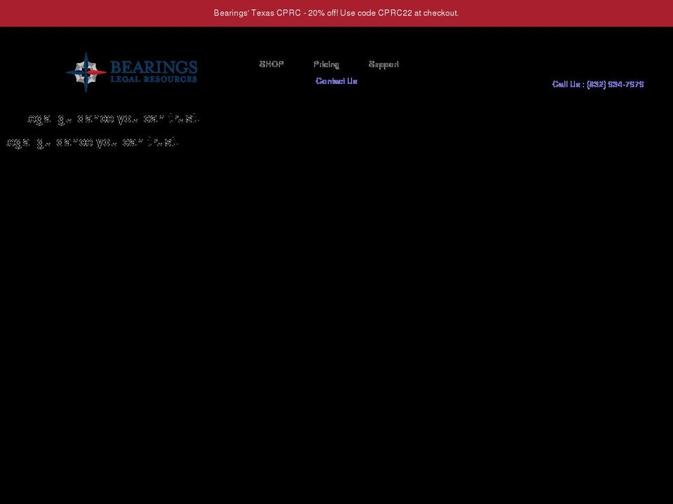 bearingslegal.com shopify website screenshot