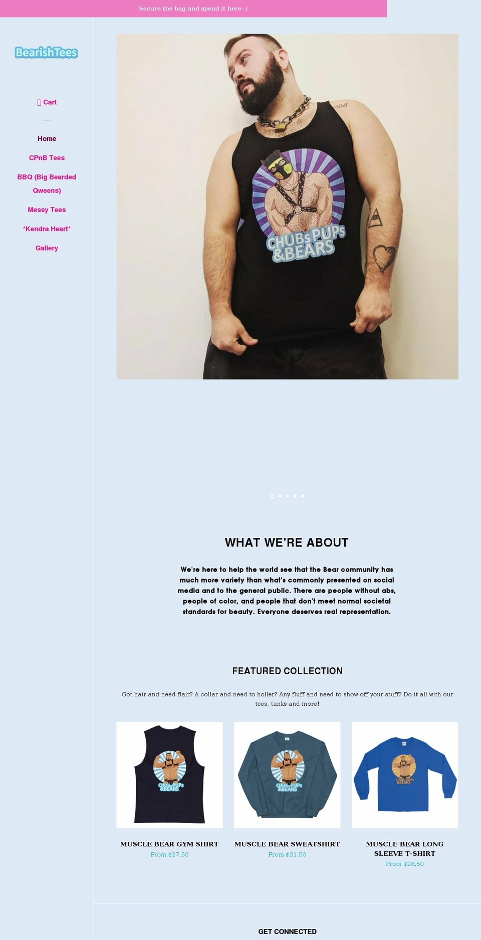 bearishtees.com shopify website screenshot