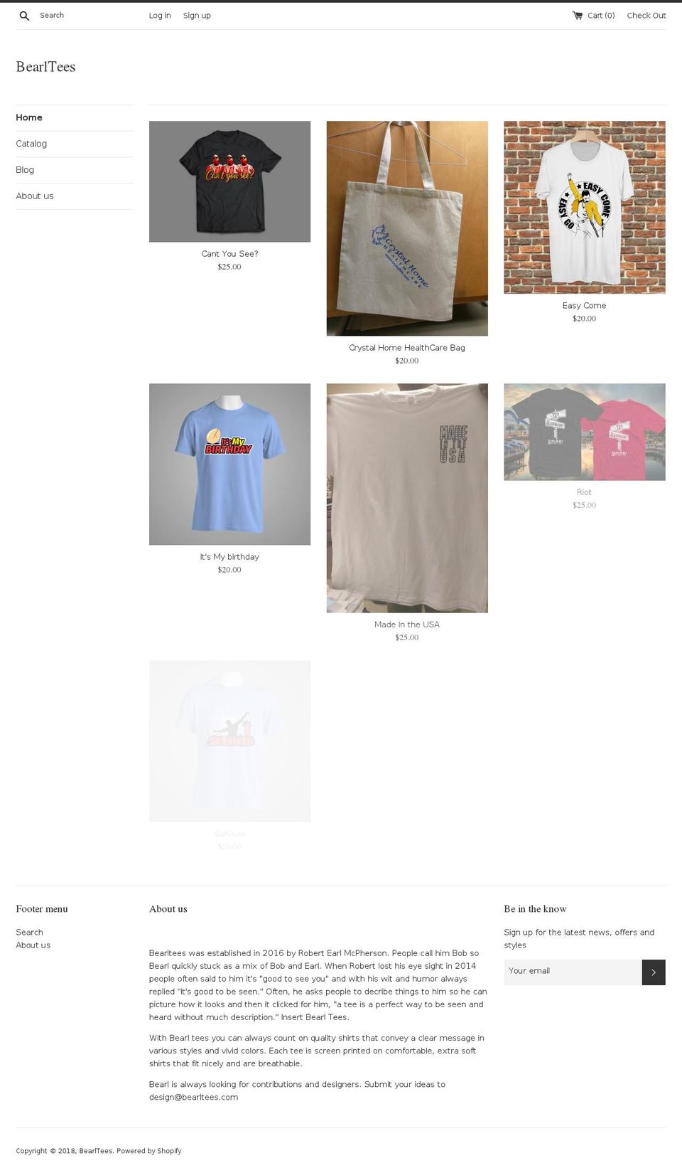 bearltees.com shopify website screenshot