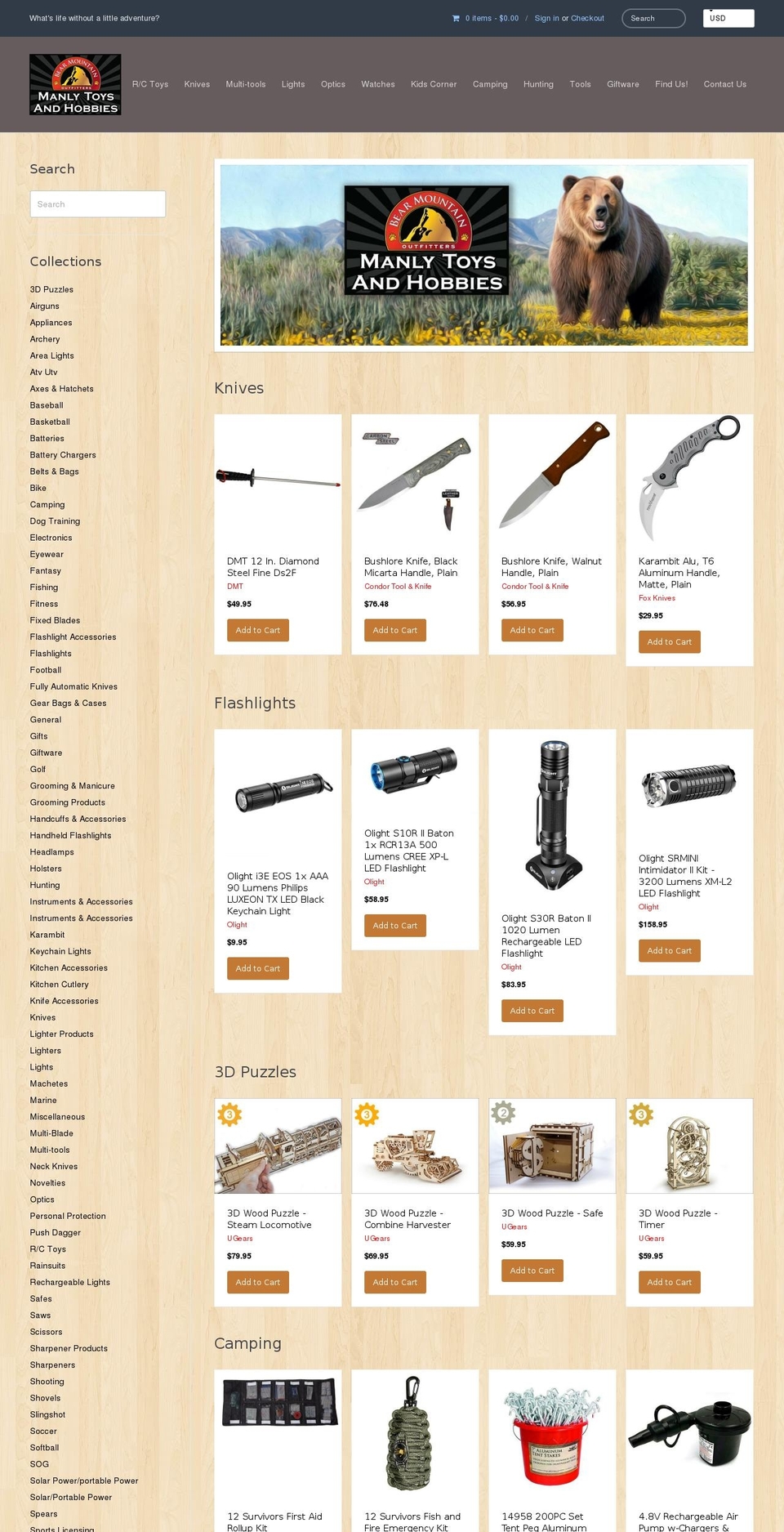 bearmountainusa.com shopify website screenshot