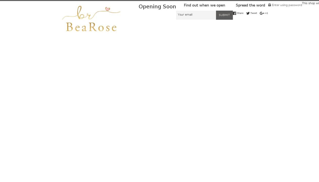 bearose.com shopify website screenshot
