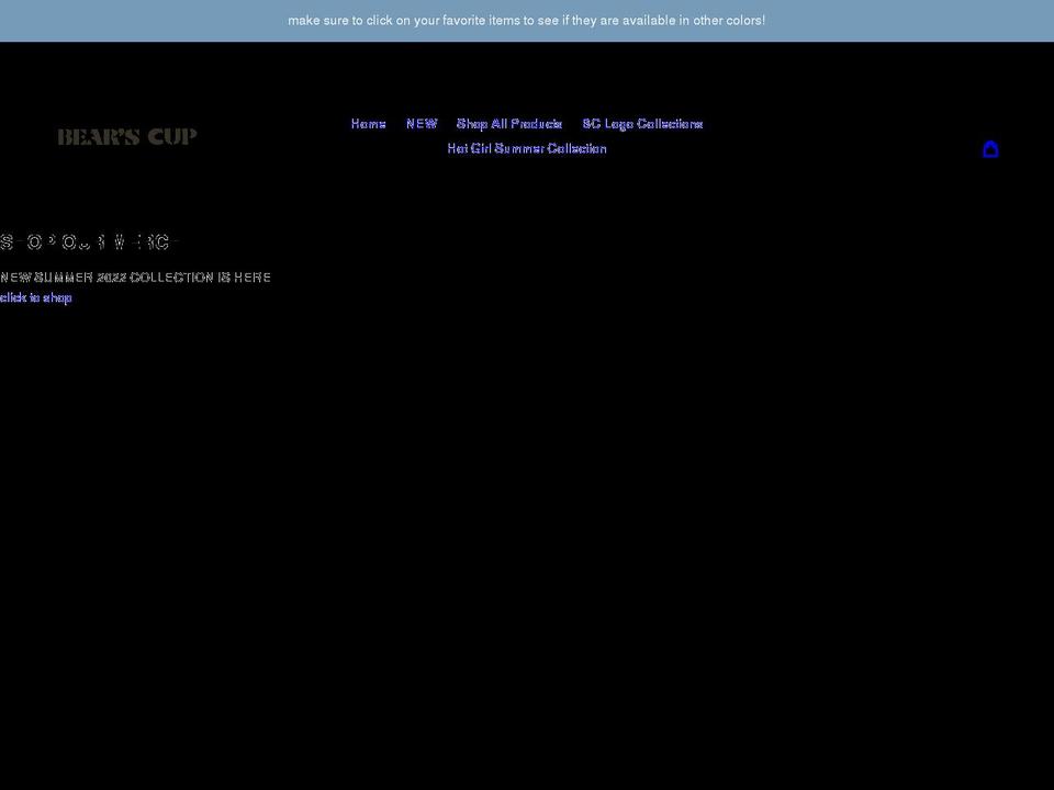 bears-cup.myshopify.com shopify website screenshot