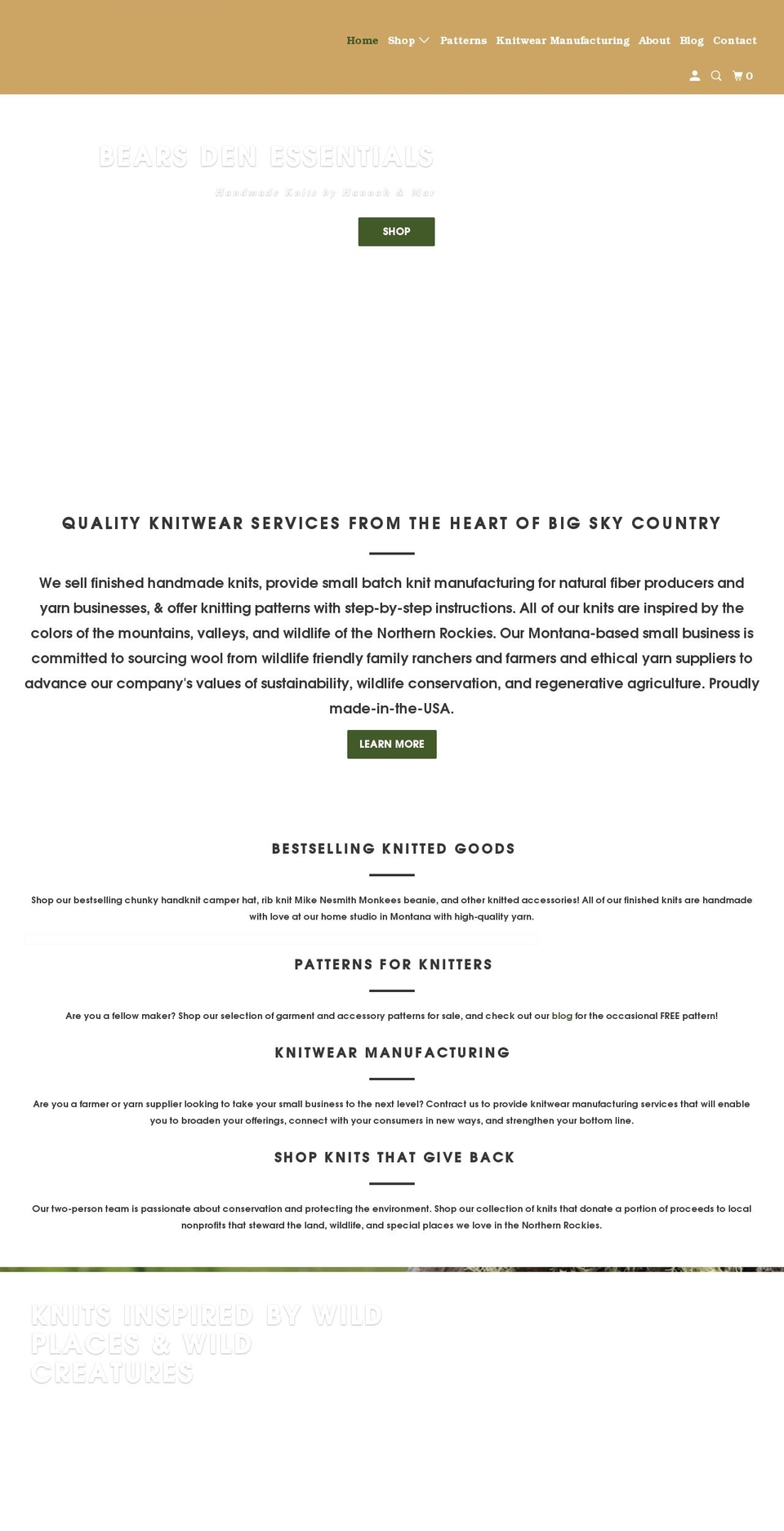 bearsdenessentials.com shopify website screenshot