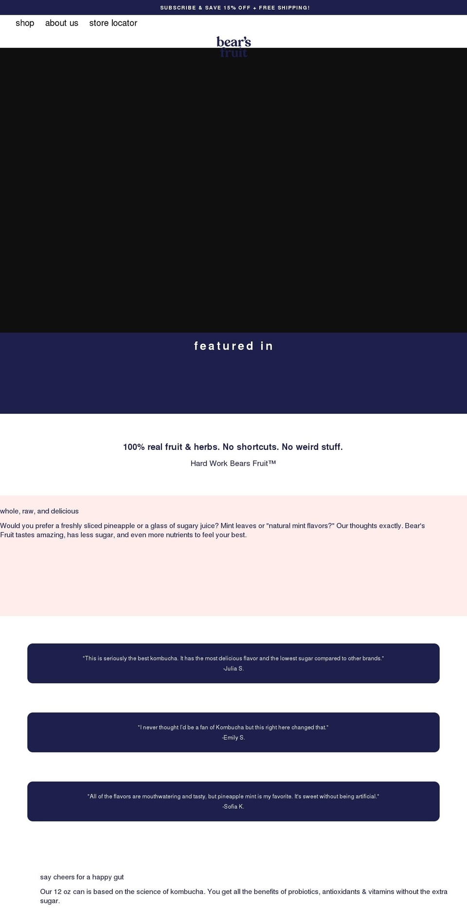 bearsfruit.com shopify website screenshot