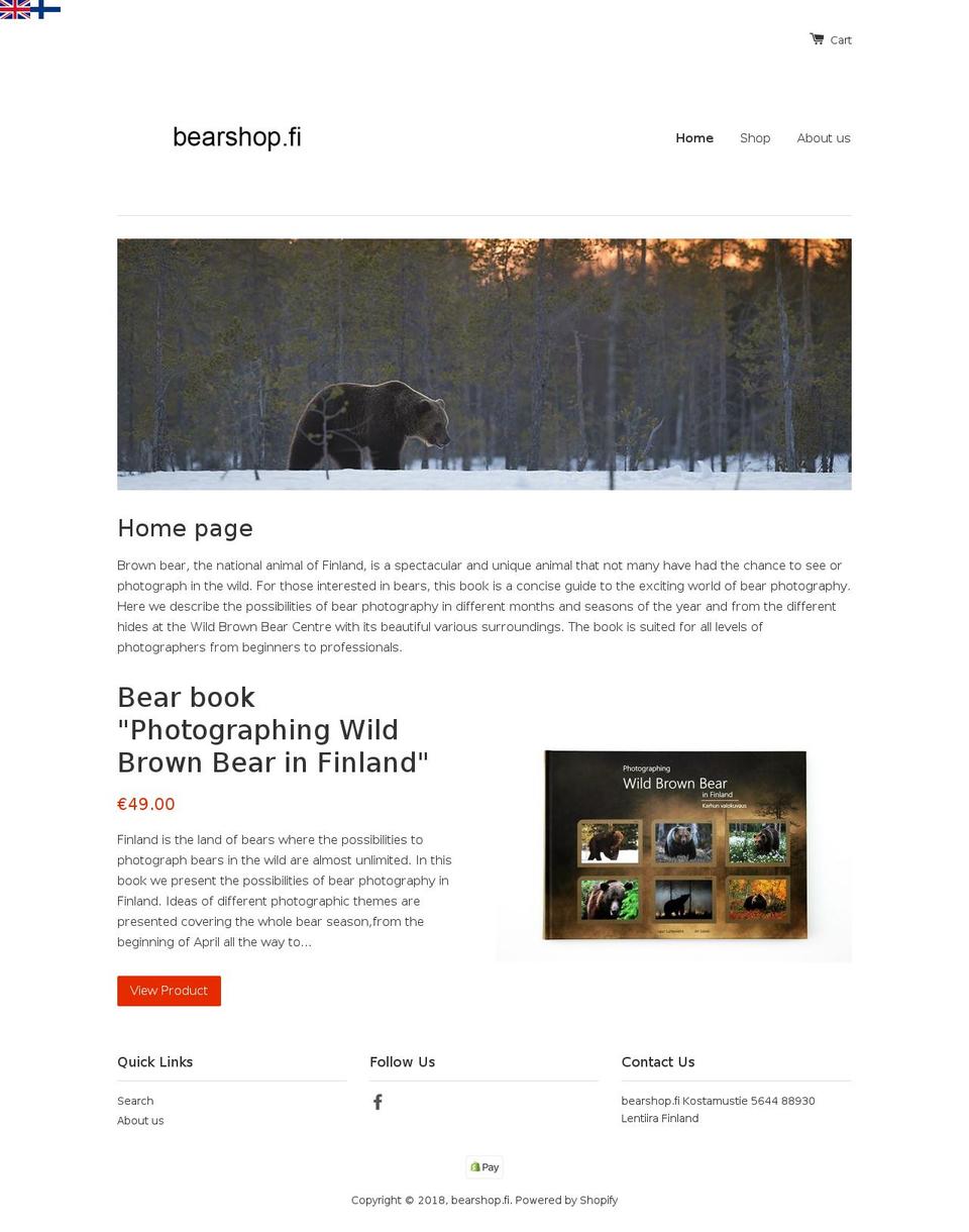 bearshop.fi shopify website screenshot