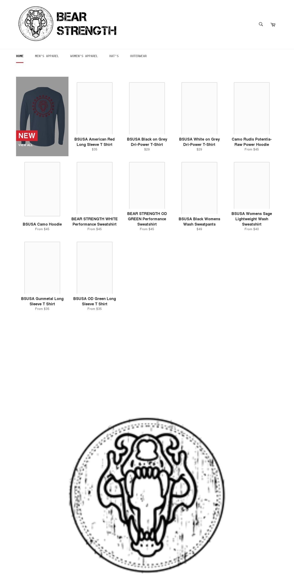 bearstrengthusa.com shopify website screenshot