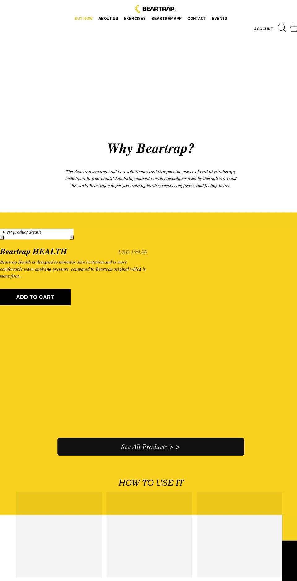 beartrap.com shopify website screenshot