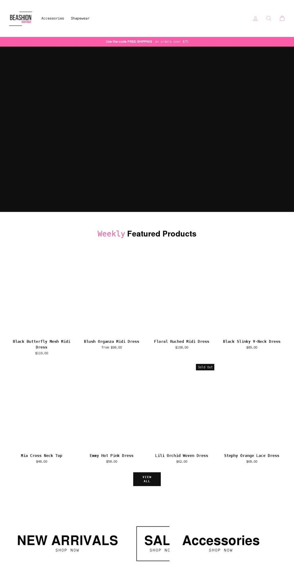beashion.com shopify website screenshot