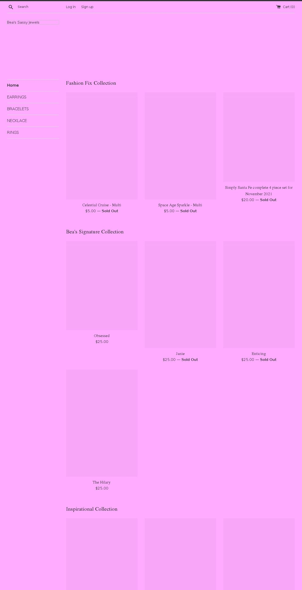 beassassyjewels.com shopify website screenshot