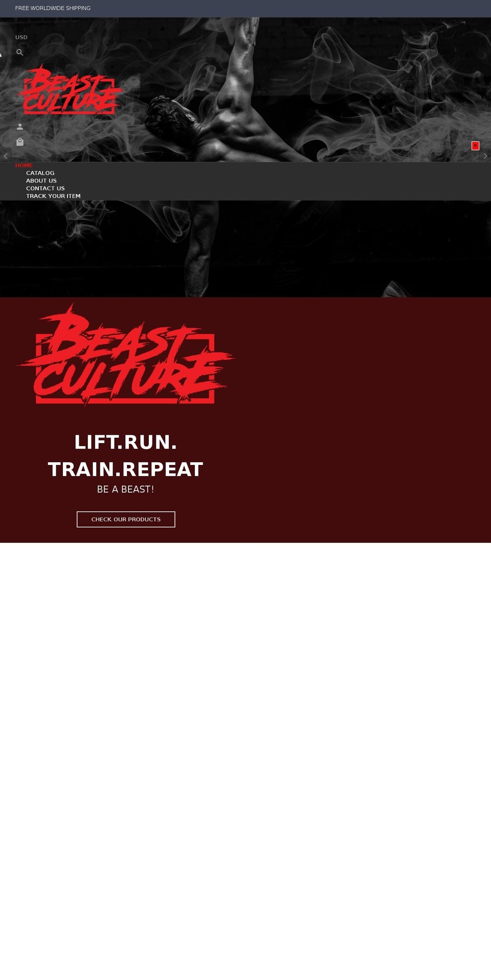 beast-culture.com shopify website screenshot