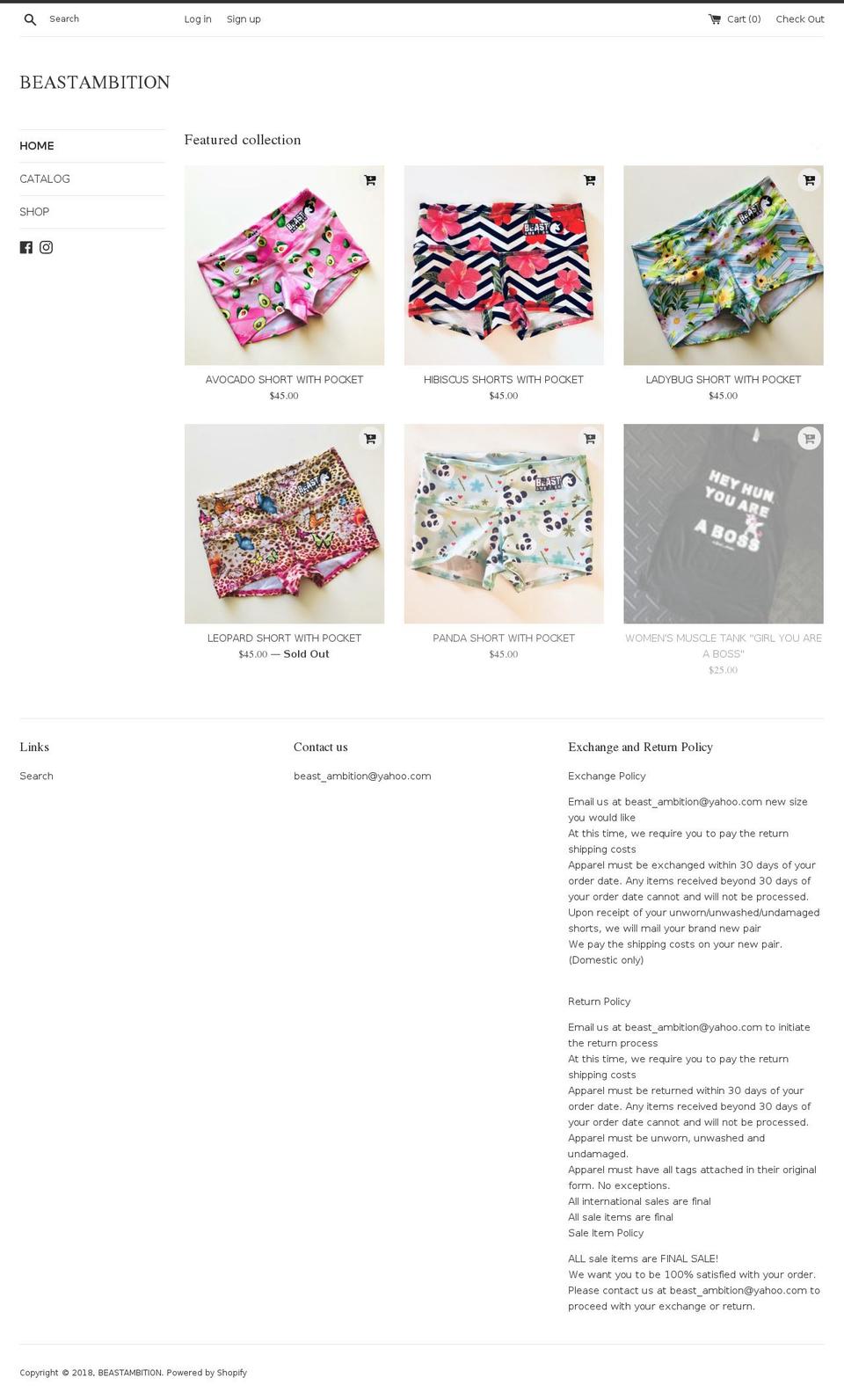beastambition.com shopify website screenshot