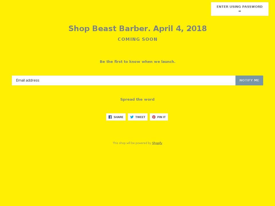 beastbarber.com — Shopify storefront screenshot