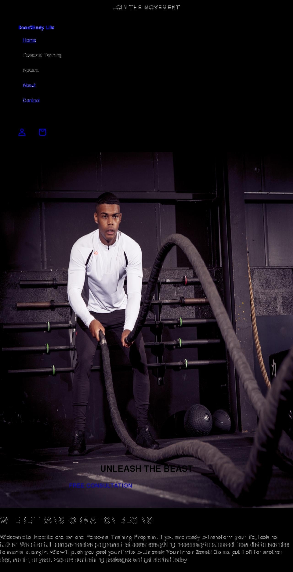 beastbodylife.com shopify website screenshot