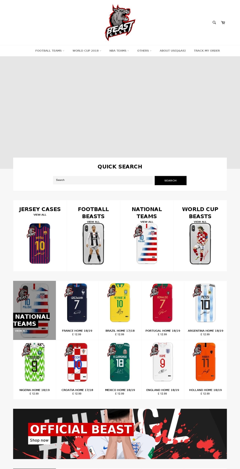 beastcase.net shopify website screenshot