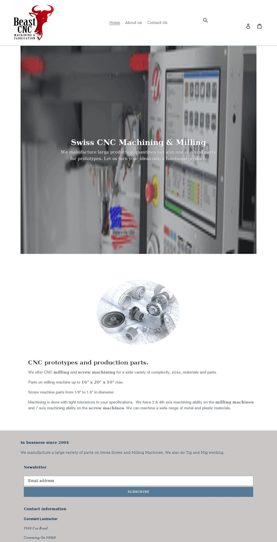 beastcnc.com shopify website screenshot