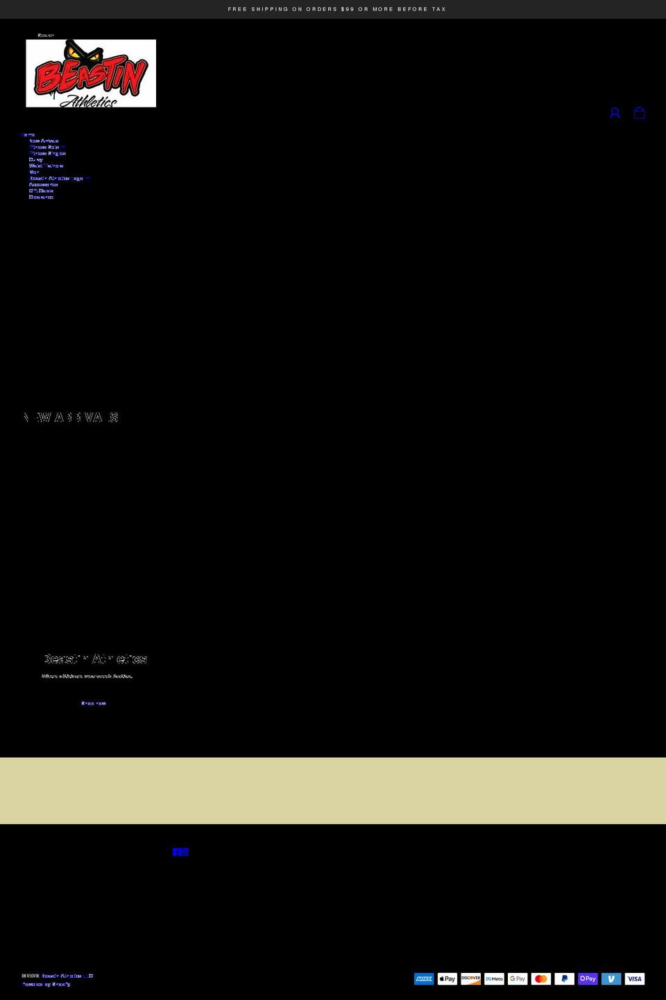 beastinathletics.com shopify website screenshot