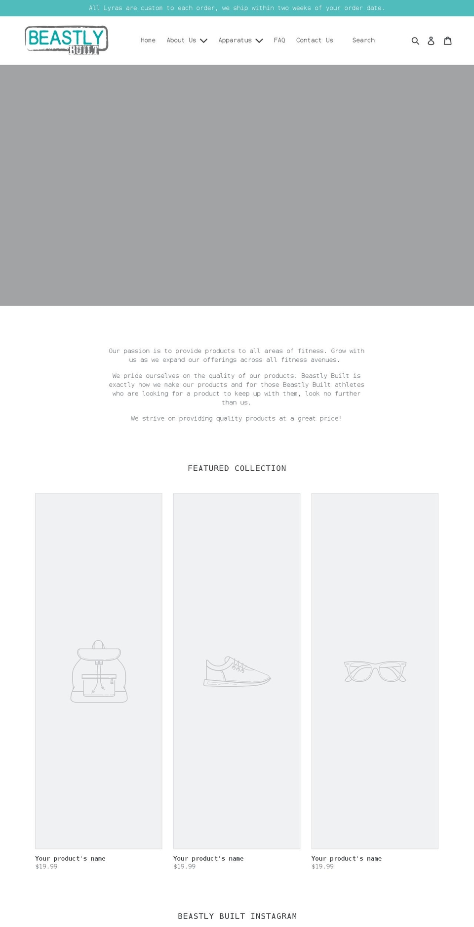 beastlybuilt.com shopify website screenshot