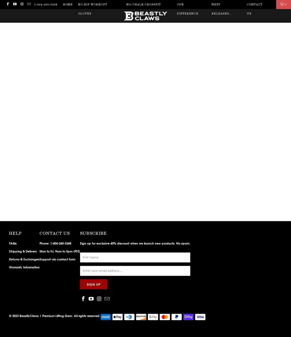 beastlyclaws.com shopify website screenshot