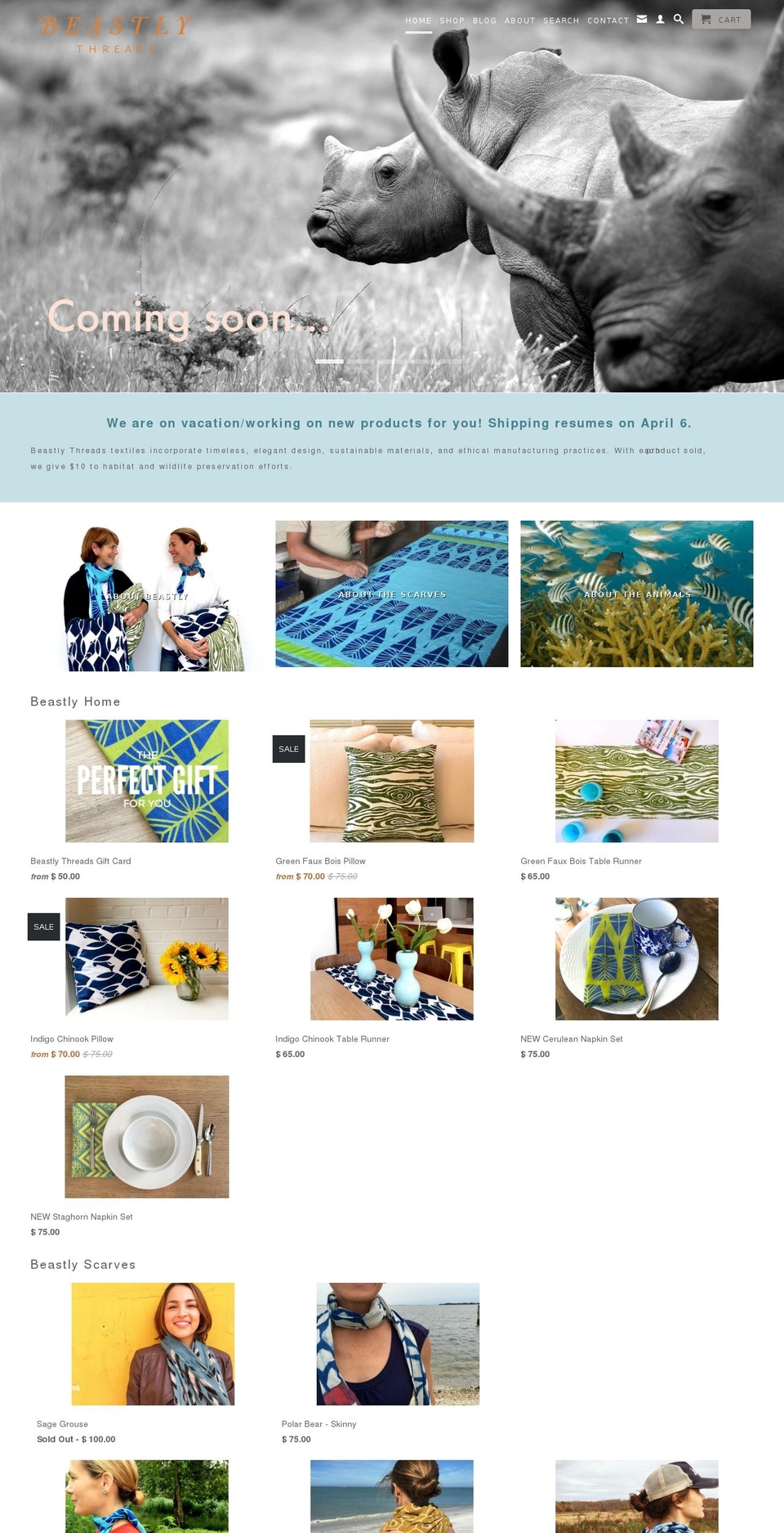 beastlythreads.com shopify website screenshot