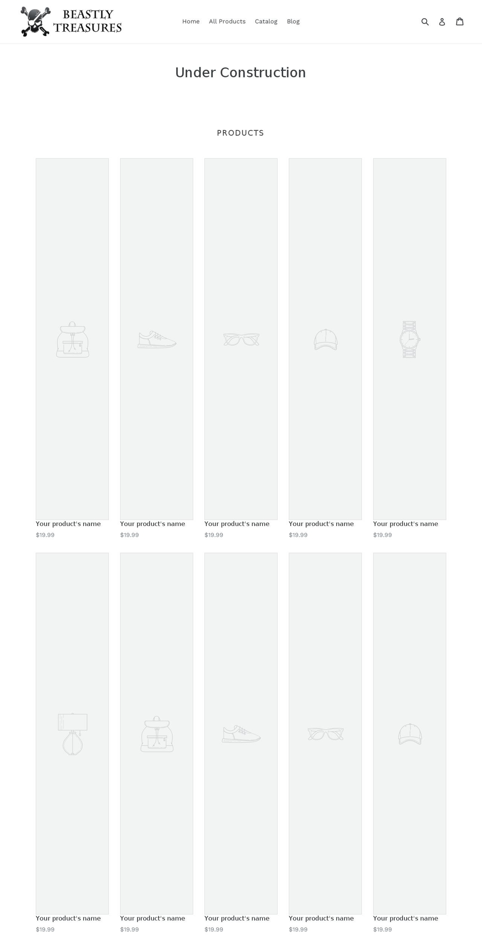 beastlytreasures.com — Shopify storefront screenshot
