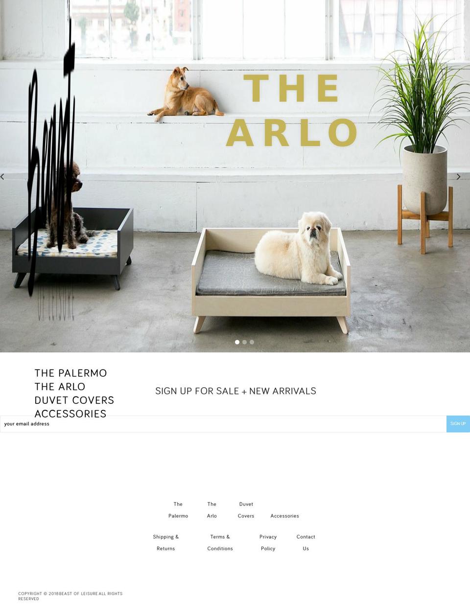 beastofleisure.com — Shopify storefront screenshot