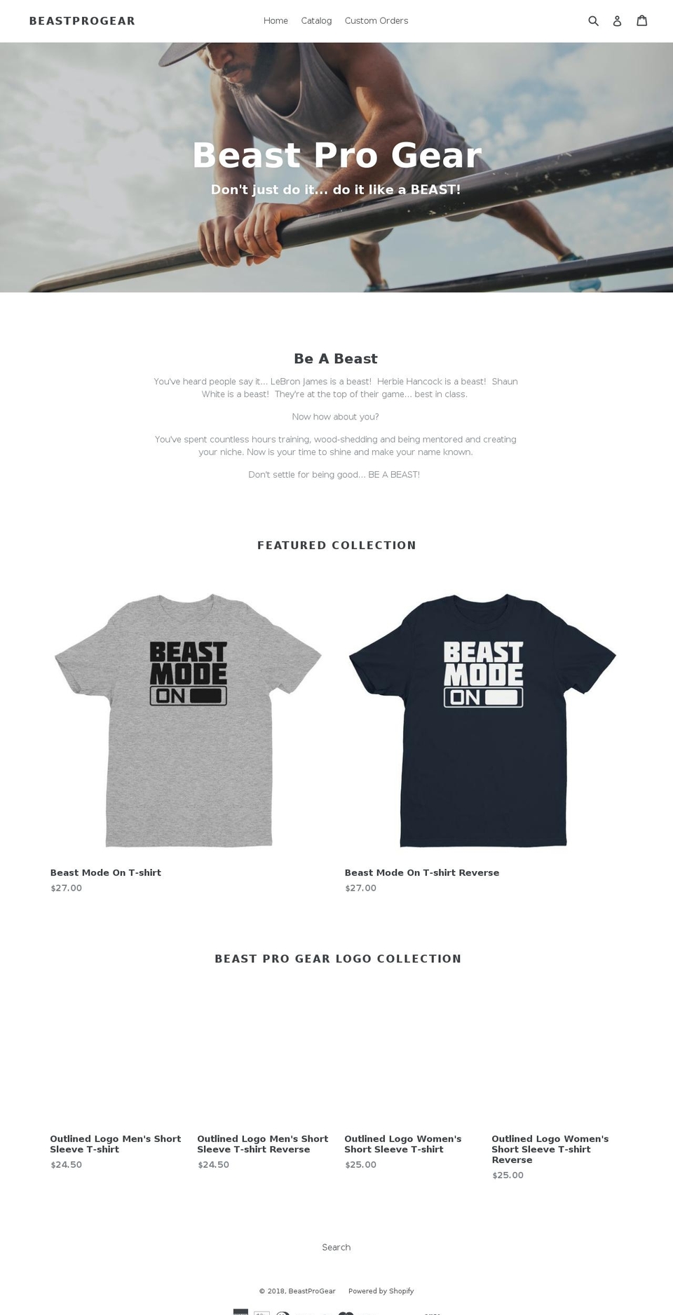 beastprogear.com — Shopify storefront screenshot