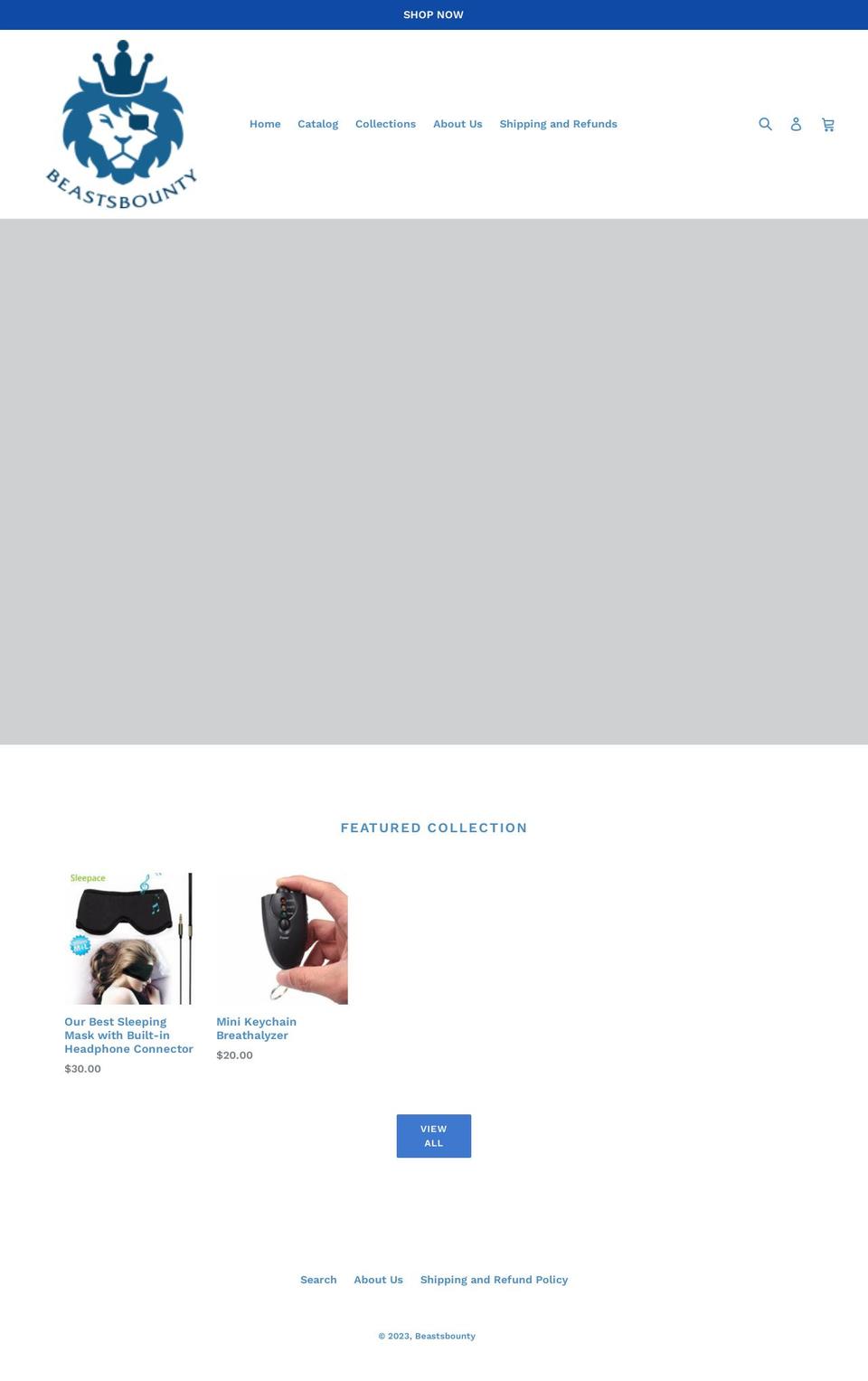 beastsbounty.com shopify website screenshot