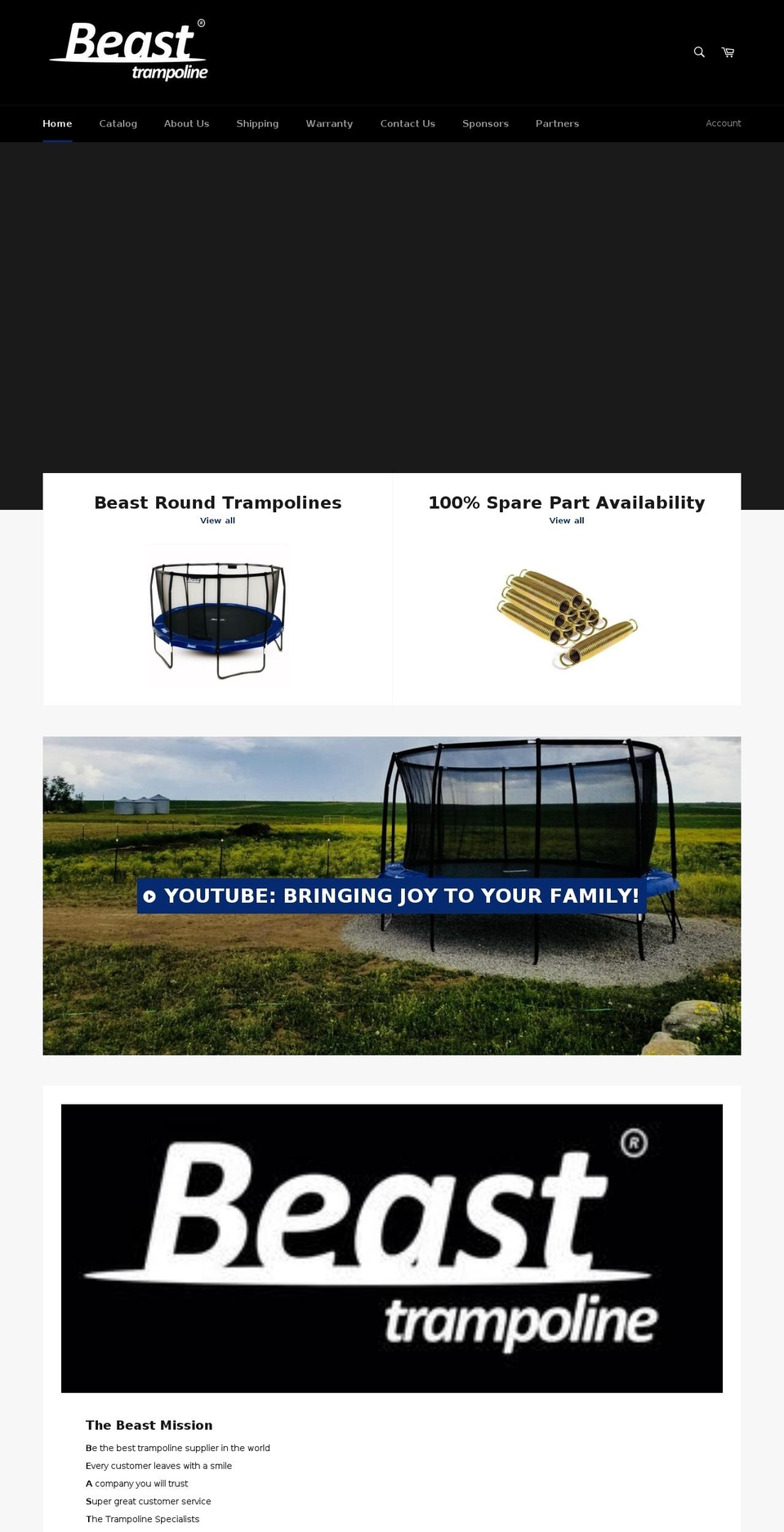 beasttrampoline.com — Shopify storefront screenshot