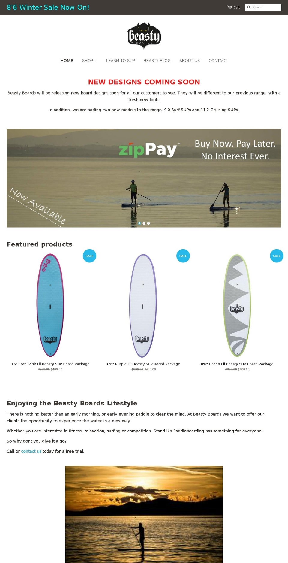 beastyboards.com.au shopify website screenshot