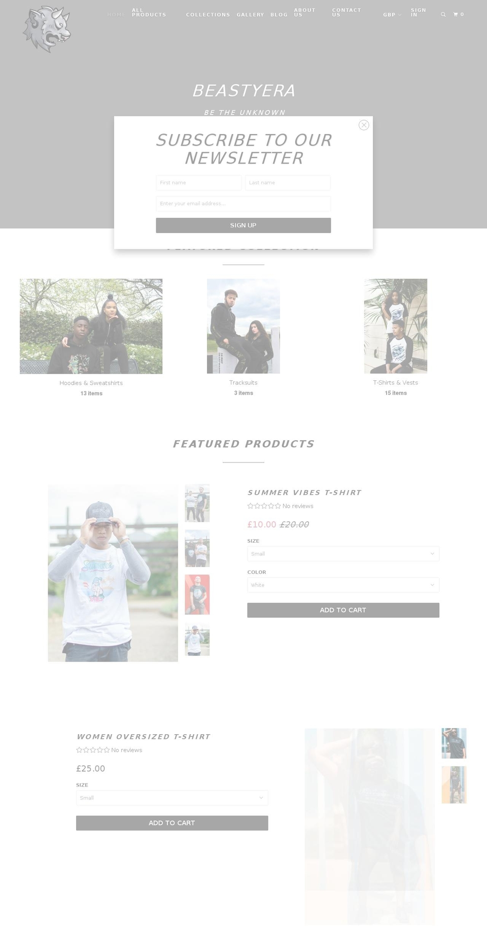 beastyera.com — Shopify storefront screenshot