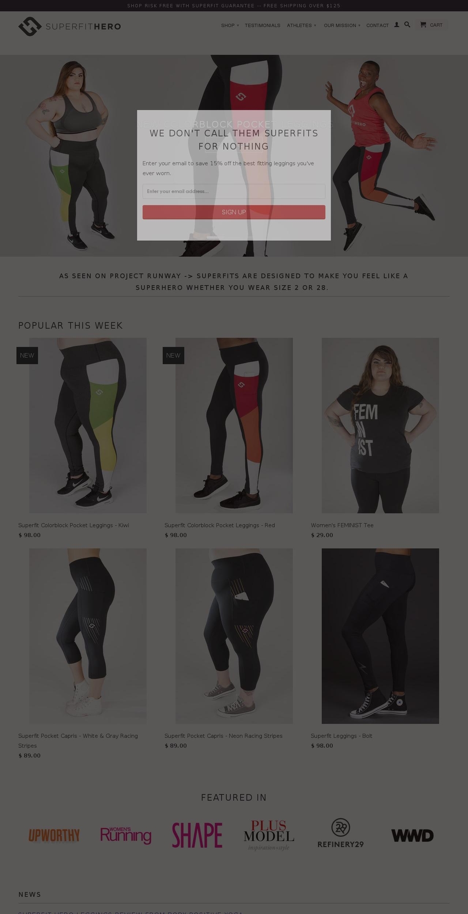 beasuperfithero.com shopify website screenshot
