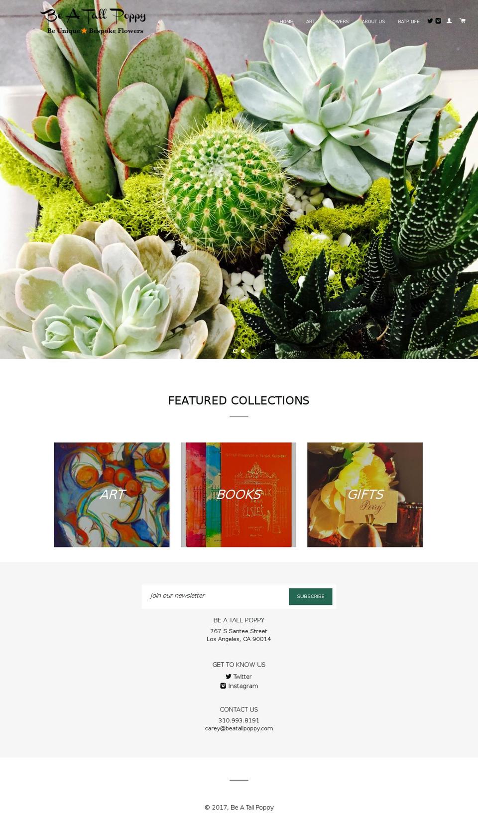 beatallpoppyla.com shopify website screenshot
