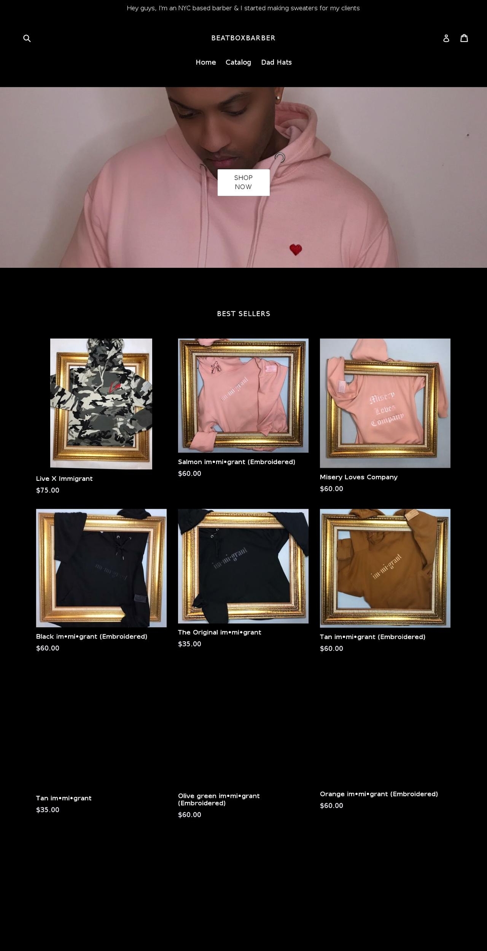beatboxbarber.com — Shopify storefront screenshot