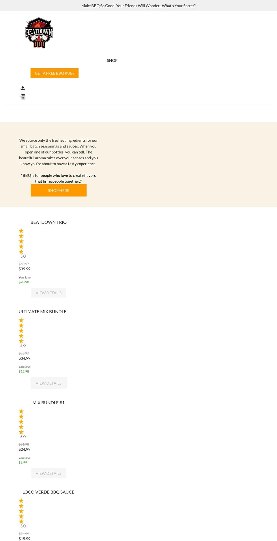 beatdownshop.com shopify website screenshot