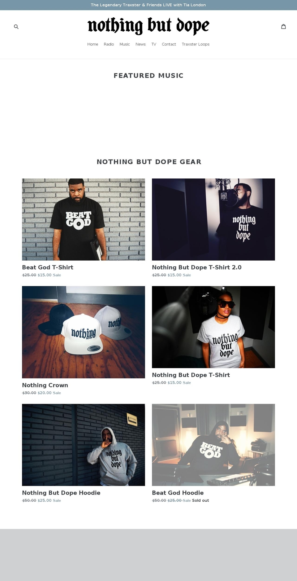 beatgod.com shopify website screenshot