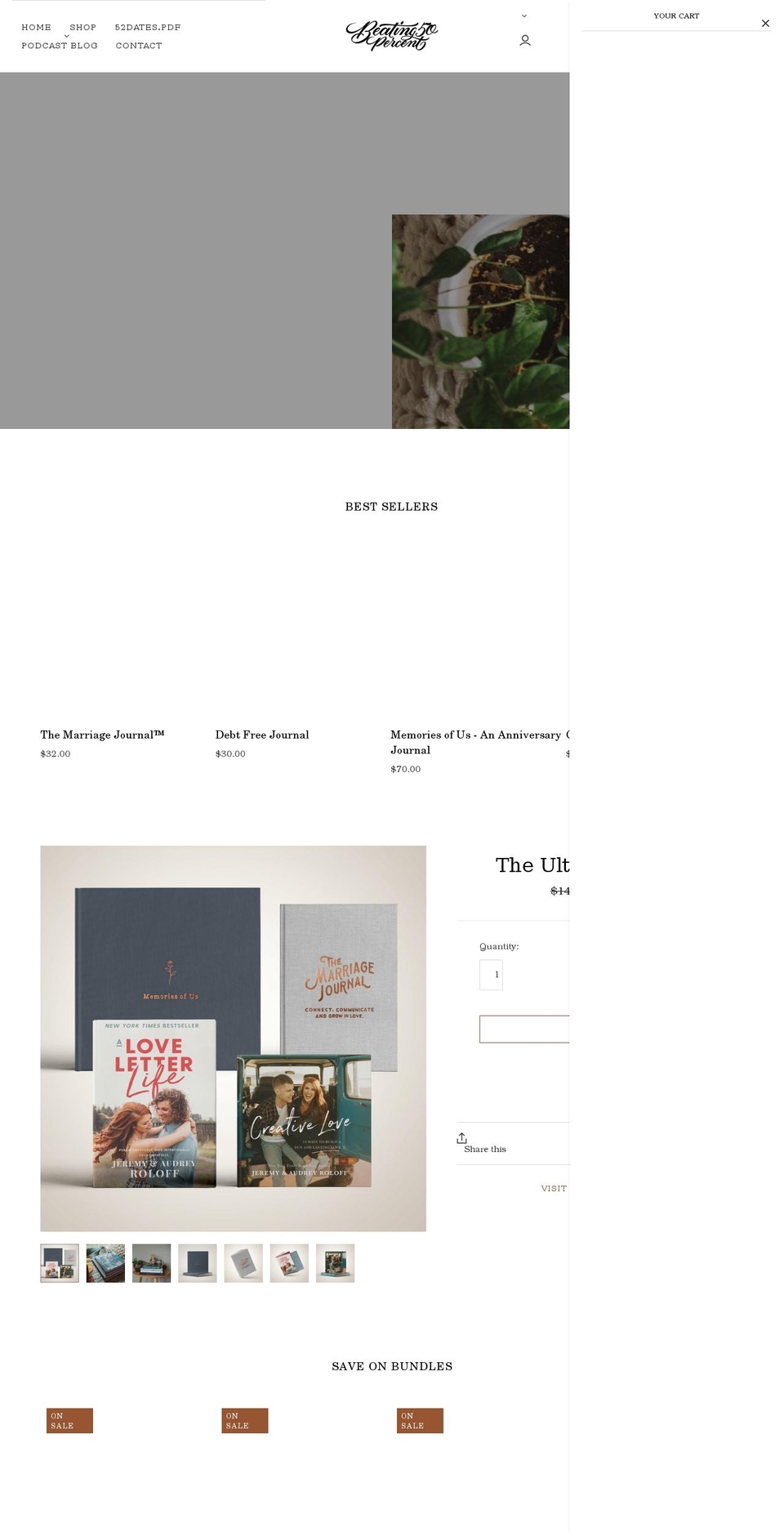 beating50percent.com shopify website screenshot