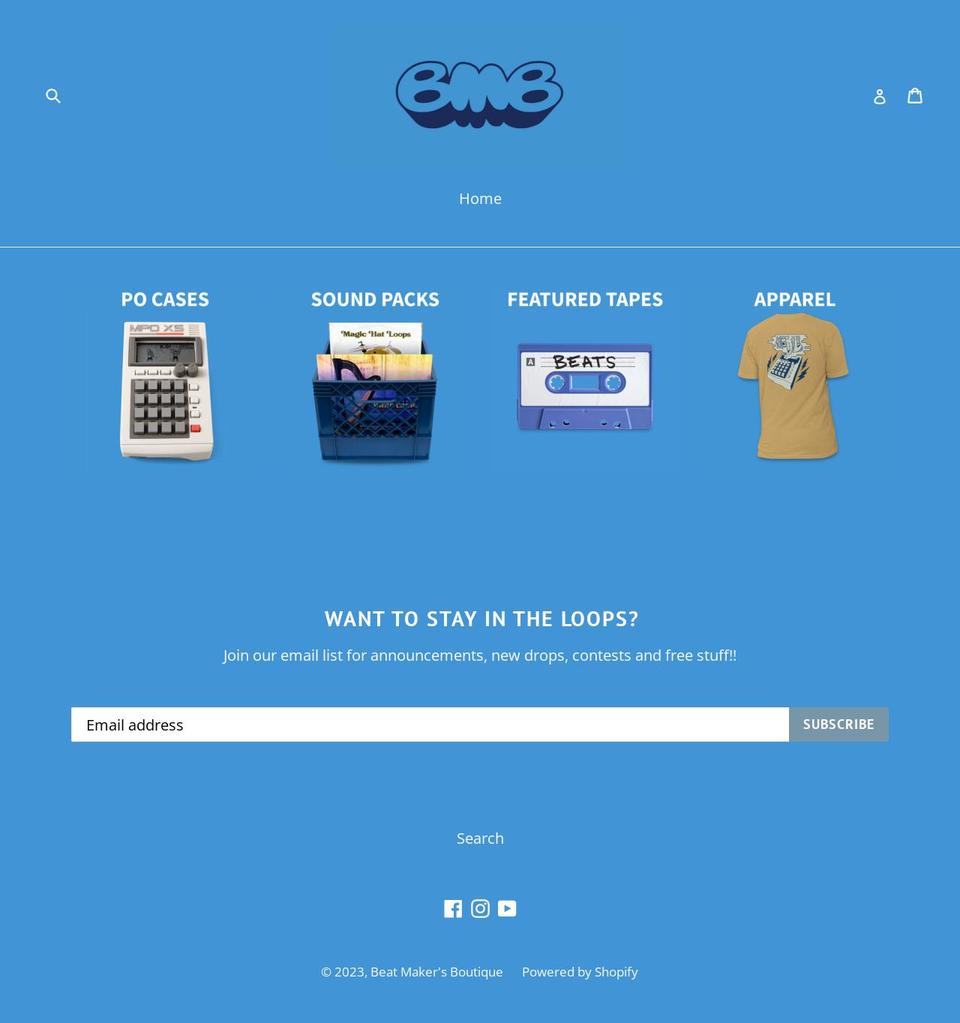 beatmakersboutique.com — Shopify storefront screenshot
