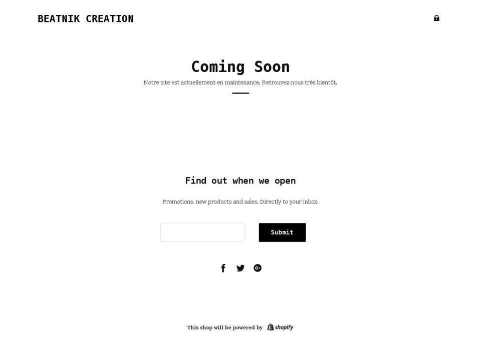 beatnikcreation.com shopify website screenshot