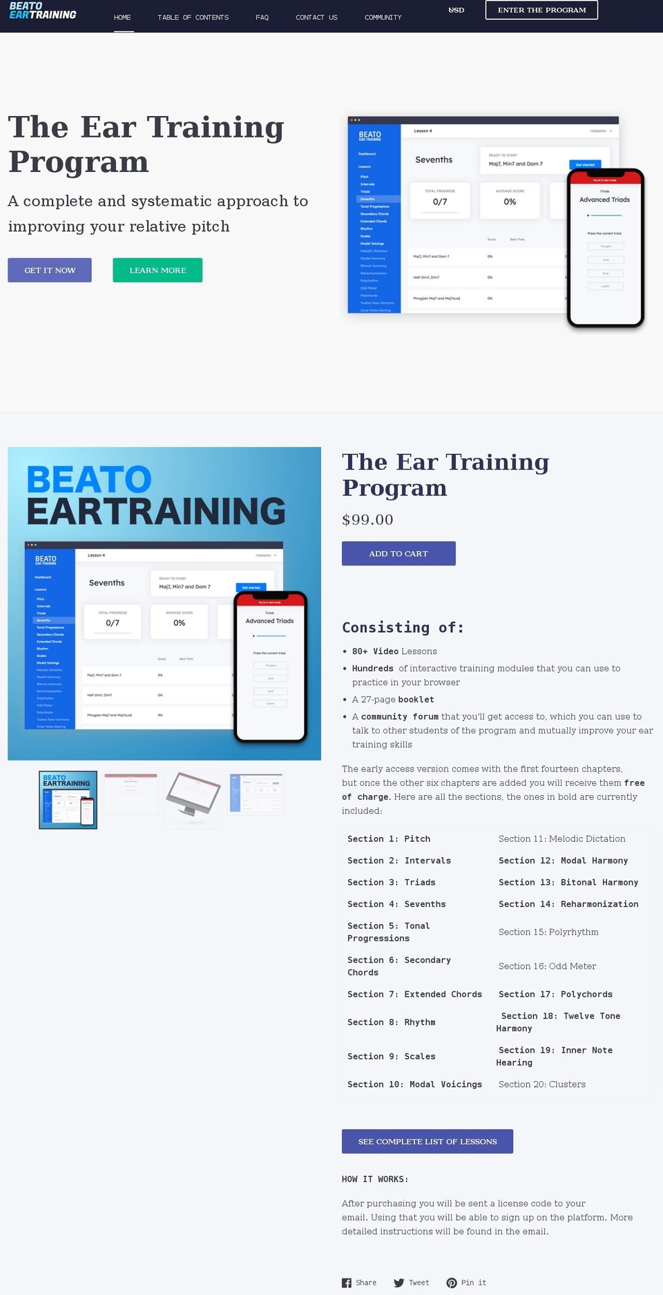beatoeartraining.com shopify website screenshot