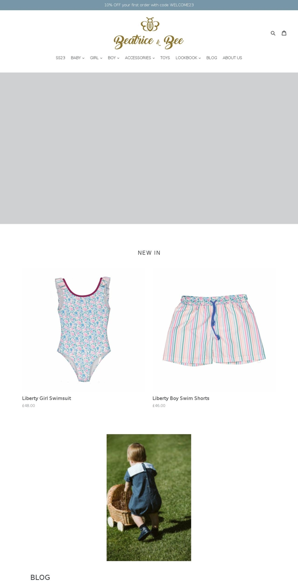 beatriceandbee.com — Shopify storefront screenshot