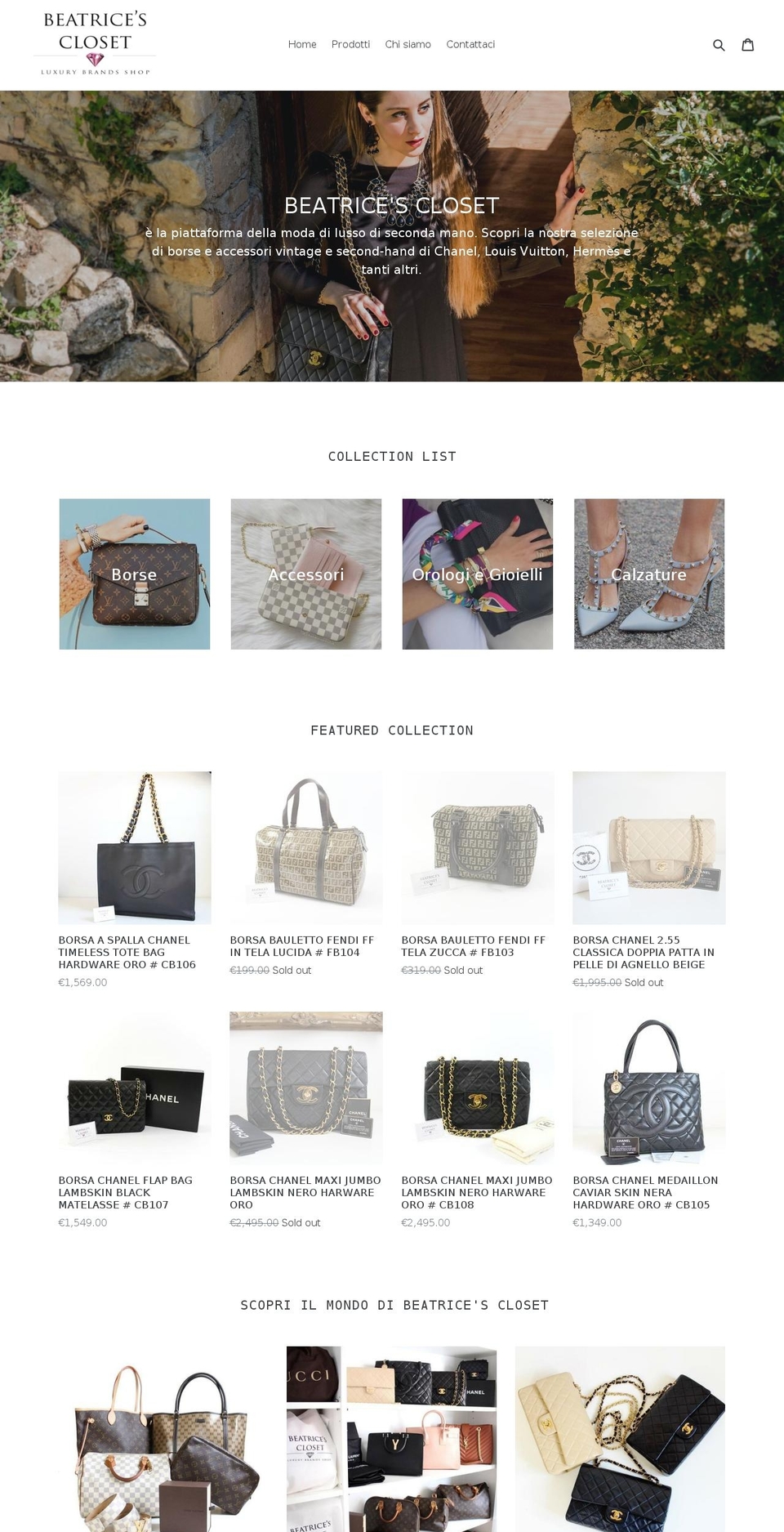 beatricecloset.com shopify website screenshot