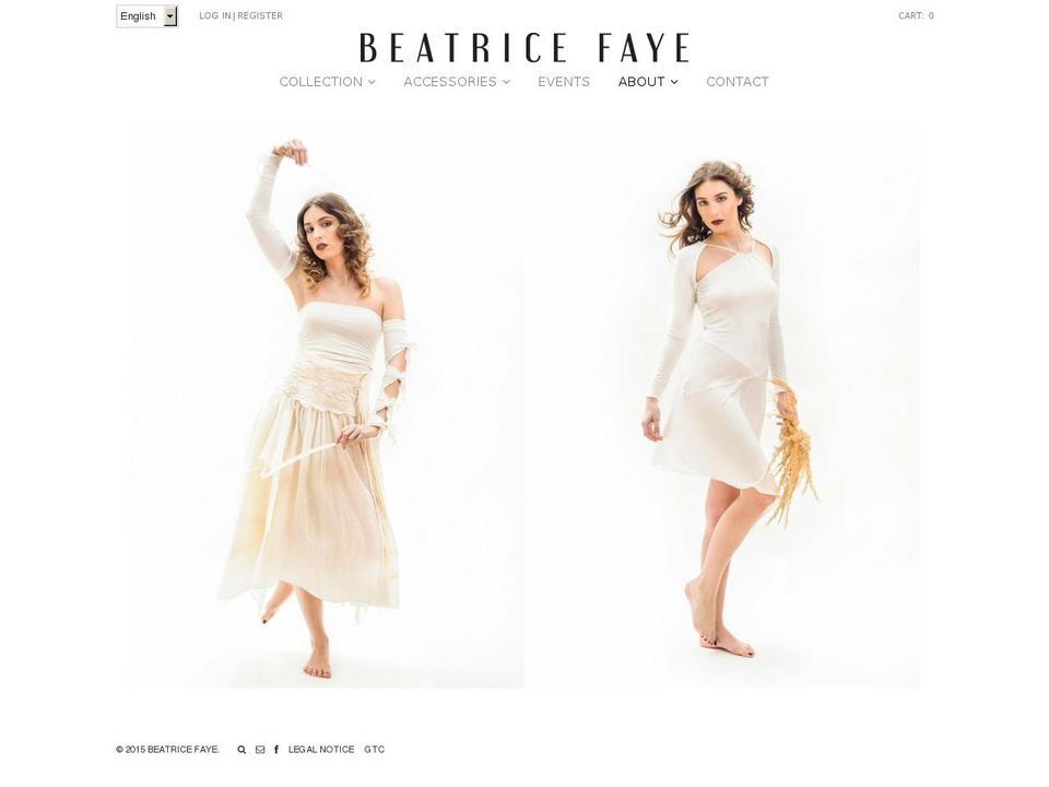 beatricefaye.com shopify website screenshot