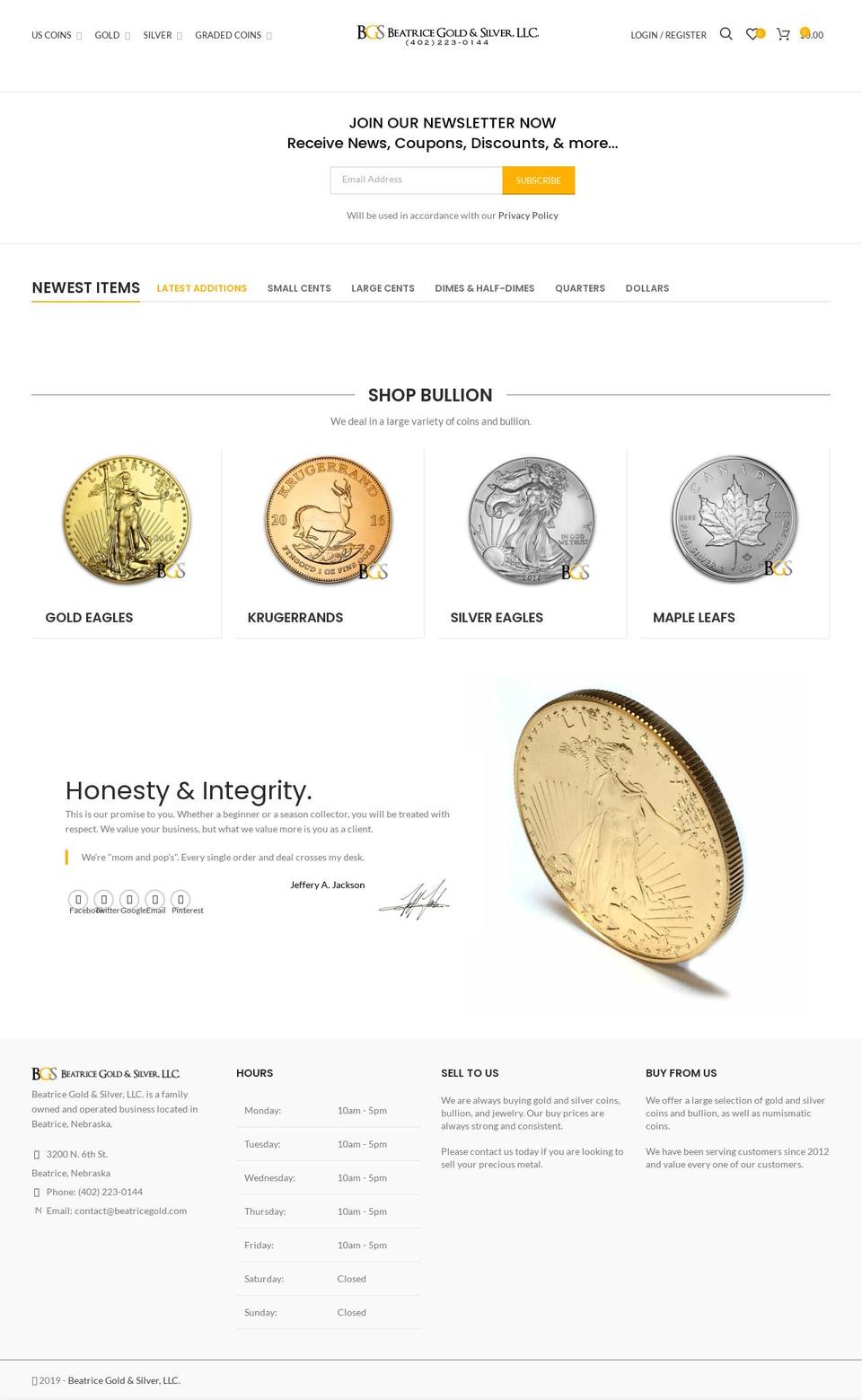 Woodmart Shopify theme site example beatricegold.com