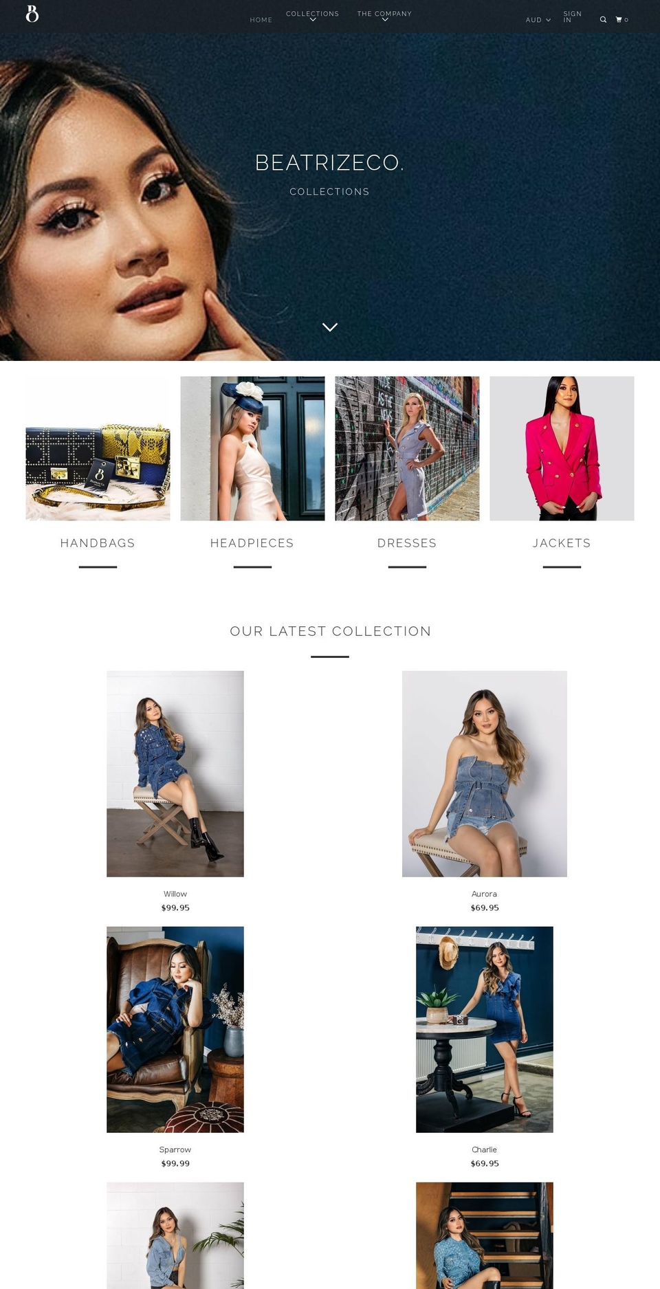 beatrizeco.com.au shopify website screenshot